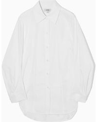 COS - Oversized Cotton-blend Shirt - Lyst