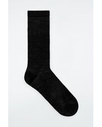COS - Sheer Ribbed Wool Socks - Lyst