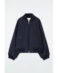 COS - Oversized Wool Bomber Jacket - Lyst