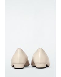COS - Square-toe Leather Court Shoes - Lyst