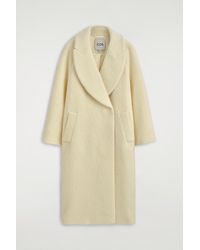 COS - Brushed Wool Maxi Coat - Lyst