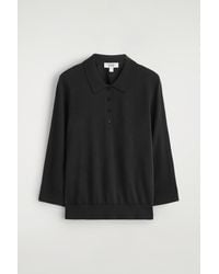 COS - Merino Wool Polo Sweater - Lyst