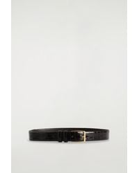COS - Croc-Effect Leather Belt - Lyst