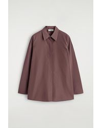 COS - Rounded Cotton-Silk Shirt - Lyst