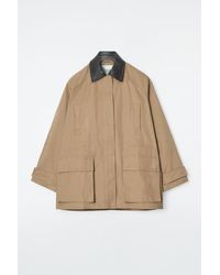 COS - Leather-collar Field Jacket - Lyst