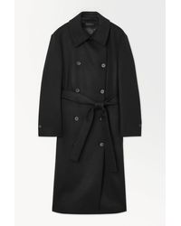 COS - The Recycled-cashmere Trench Coat - Lyst
