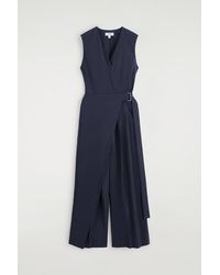 COS - Wrap-Front Jumpsuit - Lyst
