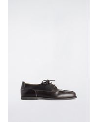 COS Chunky Leather Boat Shoes in Black for Men | Lyst UK