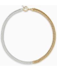 COS Two-tone Chain Necklace - White