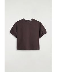 COS - Pintucked Cotton Blouse - Lyst