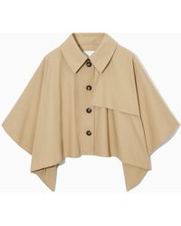 COS - Cropped Trench Coat Cape - Lyst