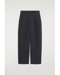 COS - Topstitched Barrel-Leg Pants - Lyst