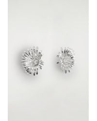 COS - Asymmetric Abstract Floral Earrings - Lyst