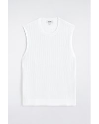 COS - Cable-Knit Cotton-Linen Tank Top - Lyst