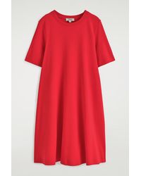 COS - A-Line Mini T-Shirt Dress - Lyst