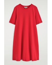 COS - A-Line Mini T-Shirt Dress - Lyst
