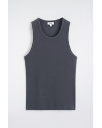 COS - Slim Ribbed Cotton Tank Top - Lyst