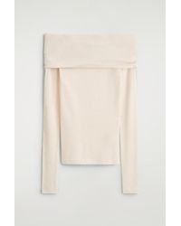 COS - Off-The-Shoulder Merino Wool Top - Lyst