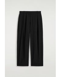 COS - Fluid Wool-Voile Straight-Leg Trousers - Lyst