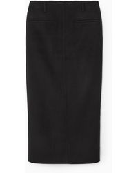COS - Double-faced Wool Column Maxi Skirt - Lyst