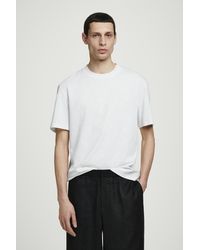 COS - Kurzarm-t-shirt Aus Baumwoll-mix - Lyst