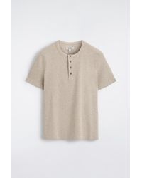 COS - Slim-Fit Ribbed Henley T-Shirt - Lyst