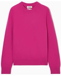 COS Pure Cashmere Sweater in Pink | Lyst