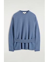 COS - Belt-Detail Merino Wool Sweater - Lyst