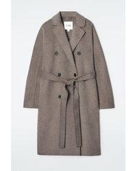 COS - Oversized Double-breasted Wool Coat - Lyst