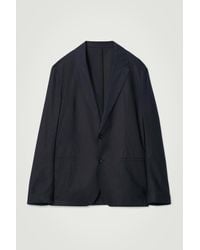 COS - Relaxed Single-Breasted Cotton Blazer - Lyst