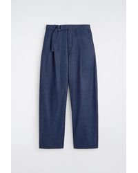 COS - Belted Denim Relaxed-Fit Barrel-Leg Pants - Lyst
