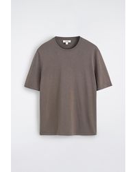 COS - Contrast-Tipped Silk-Cotton T-Shirt - Lyst