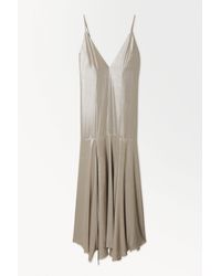 COS - The Metallic Flared Slip Dress - Lyst