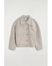 COS - Mock-Neck Denim Jacket - Lyst