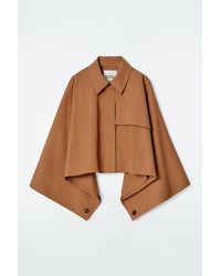 COS - Oversized Cropped Trench Coat Cape - Lyst