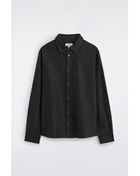 COS - Striped Cotton-Jersey Shirt - Lyst