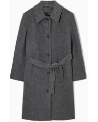 Cos boucle shop wool cocoon coat