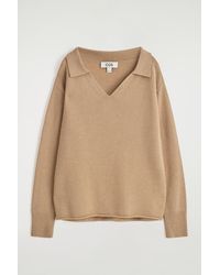 COS - Merino Wool Polo Sweater - Lyst