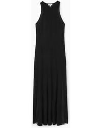 COS - Pleated Racer-neck Maxi Dress - Lyst