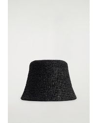 COS - Sculpted Straw Bucket Hat - Lyst