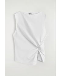 COS - Twist-Detail Jersey Top - Lyst