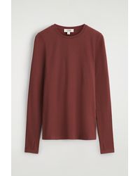 COS - Slim Lightweight Long-sleeved Top - Lyst