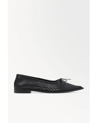 COS - The Perforated Leather Ballet Flats - Lyst