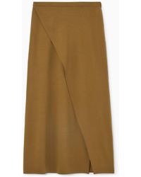 COS - Jersey Wrap Midi Skirt - Lyst