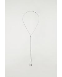 COS - Rectangular Chain Pendant Necklace - Lyst