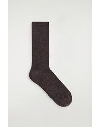 COS - Ribbed Wool Socks - Lyst