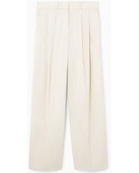 COS - Wide-leg Tailored Twill Pants - Lyst