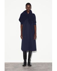 navy blue dress for baby girl COS Asymmetric Deconstructed Shirt Dress in Blue