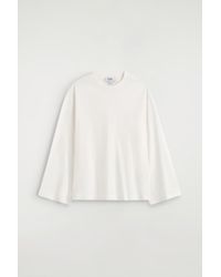 COS - Brushed-Cotton Long-Sleeved T-Shirt - Lyst
