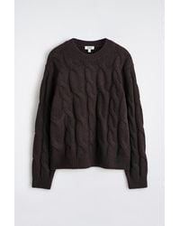 COS - Cable-Knit Wool Crew-Neck Sweater - Lyst